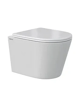 Унитаз подвесной Berges 490х360х360 безободковый, сиденье с микролифтом, белый 082255