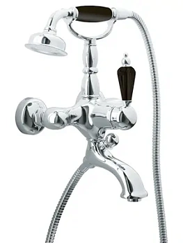 Смеситель Boheme Nero 243 для ванны/душа, настенный, однозахв, лейка 1 режим, хром