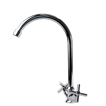 Смеситель для кухни Esko двухзахватный, на 1 отв., R-образный излив, хром CN 519