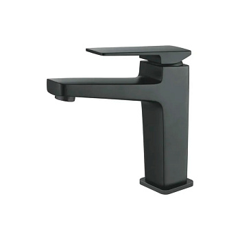 Смеситель Ledeme Н78В для раковины, однозахватный, фиксированный излив, черный матовый L1078B