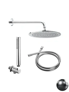 Душевой комплект Giulini FKD0530XNKO верхний душ, кронштейн, шланг, лейка с держателем, никель мат