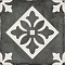 Art Nouveau Padua Black 20X20