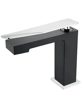 Смеситель Boheme 141-BCR.2 для раковины, на 1 отверстие, однозахватный, черный+хром