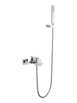 Смеситель для ванны/душа Aquatek AQ1649CR настенный, с душевым гарнитуром, цвет: хром
