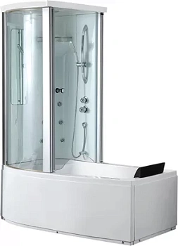 Акриловая ванна Gemy (1700х850х2200) гидромассажная, с душевой кабиной, левая G8040 C L