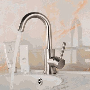 Смеситель Ledeme для раковины, поворотный излив, однозахватный, нержавеющая сталь L1098-3