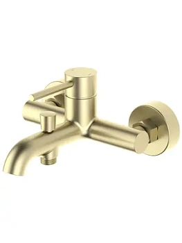 Смеситель для ванны/душа Aquatek AQ1340BG настенный, однозахв., излив 196мм, золото шлиф