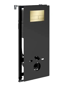 Инсталляция для унитаза WasserKRAFT с клавишей смыва, цвет: золото/черный 20TLT.010.ME.BL.PG04