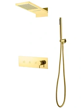 Душевая система Boheme 130-G встраиваемая, верхний/ручной душ, золото