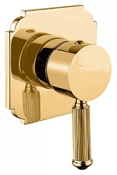 Смеситель CEZARES -DIM2-03/24-L для душа, встраиваемый, однозахватный, золото/ручки металл