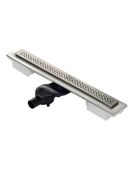 Душевой лоток BERGES 600, мат.хром, боковой выпуск S-сифон D50 H60, 090131