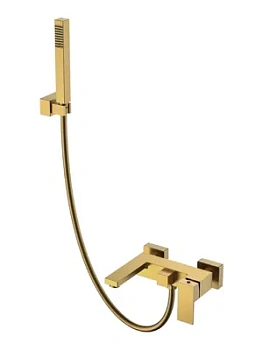 Смеситель Boheme 473-BR для ванны/душа, настенный, однозахватный, с ручным душем, бронза