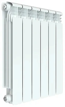 Радиатор алюминиевый RIFAR (565х480х90) 6 секции, бок. подкл, 1116 Вт, белый