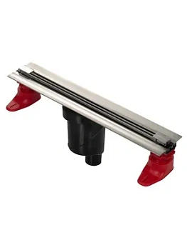 Душевой лоток BERGES 400 мат.хром, верт. выпуск S-сифон D50/105мм Н50мм, 090077