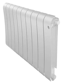 Радиатор биметаллический 10 секций ROYAL THERMO VR80 нижнее подкл, 1720 Вт Bianco Traffico