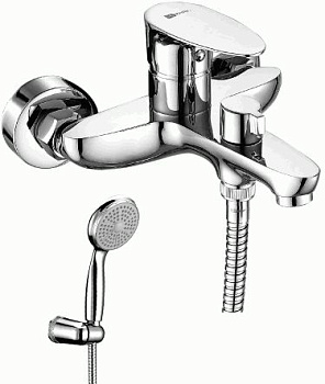 Смеситель для ванны/душа Lemark LM0214C однозахватный, душевой комплект, хром