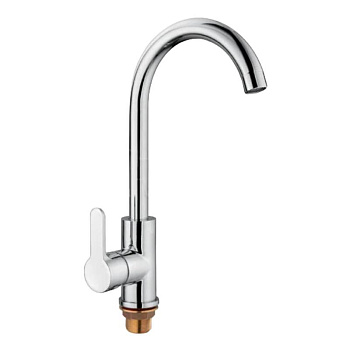 Смеситель Ledeme Н03 для кухни, однозахватный, поворотный излив, хром L4003