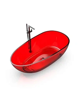 Ванна отдельностоящая Knief EGG Shape (1690х850х540) из полимерного материала, цвет: 05 Wine Red, 0700-010-05