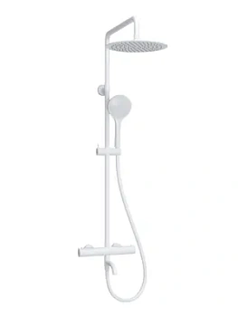 Душевая система WasserKRAFT A188.257.155.WM с термостатом для ванны, белый Soft-touch