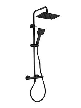 Душевая система ZEEGRES термостат, верхний/ручной душ, без излива, черн.матовый 30031014