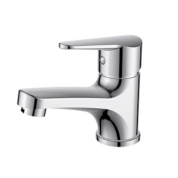 Смеситель для раковины VODA BZ26 однозахватный, низкий излив, без донного клапана, хром