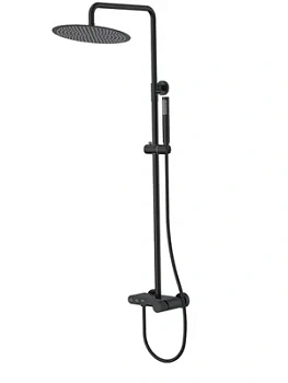 Душевая система Boheme 128-BB.3 настенная, с изливом, верхний/ручной душ, черный