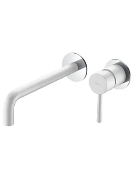 Смеситель Boheme 465-WCR для раковины, встраиваемый, однозахватный, белый+хром