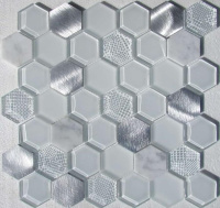 Hexagon White Metal 30X30