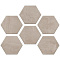 Monocibec Ceramiche Thema 92853 Earth Esagonetta Mosaico Lato 8 Naturale 30x40