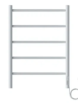Полотенцесушитель электрический toHit 5 (500х700мм) 90Вт, нерж.сталь, кноп.панель, белый мат