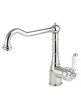 Смеситель для кухни Migliore Cucina однозахватный, ручка белая/хром ML.CUC-7083.BI.CR