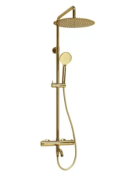 Душевая система WasserKRAFT A188.263.207.PG Thermo термостат для ванны, золото глянец