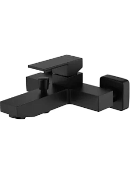 Смеситель для ванны/душа Aquatek AQ1640MB настенный, однозахв., длин. излив 200мм, черный мат