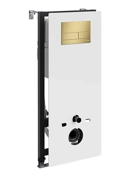 Инсталляция для унитаза WasserKRAFT с клавишей смыва, цвет:золото/белый 20TLT.010.ME.WH.MG04