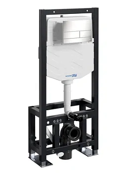 Инсталляция для унитаза WasserKRAFT с клавишей смыва, цвет: никель 61TLT.010.ME.BN04