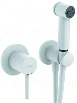 Набор KLUDI смеситель, гиг.душ, шланговое соединение с держателем, белый матовый 389985376