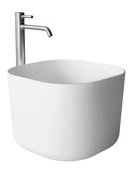 Раковина накладная Alice 400х400х300 без отверстия под смеситель, белый глянец 32140101