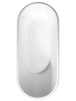 Ванна акриловая Abber (1600x700) отдельностоящая, слив-перелив, белая AB9272-1.6