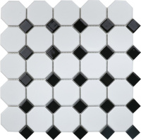 Octagon Small White/Black Matt 29.5X29.5