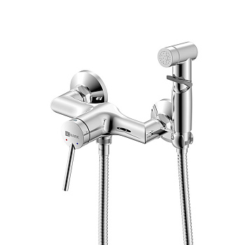 Смеситель настенный Lemark LM3818C с гигиеническим душем, хром