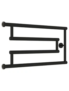 СУНЕРЖА model "G+" Полотенцесушитель 320x650 нерж.сталь, верт.подключение, черный матовый