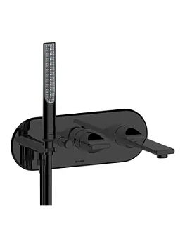 Смеситель для ванны Bossini встраиваемый, с душ.гарнитуром, с внутренней частью, черный мат.Z00555.073+Z00546000