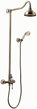 Душевая система Lemark LM4860B смеситель для душа, верхний и ручной душ, бронза