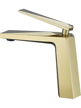 Смеситель Boheme 381 для раковины, на 1 отверстие, однозахватный, золото