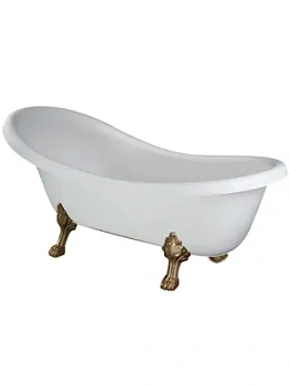 Ванна отдельностоящая ArtCeram (1700x800x720) белая/фурнитура бронза HEW001 72