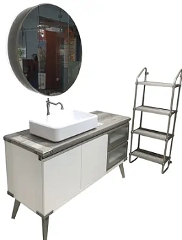 Уценка! Комплект мебели Scavolini тумба, раковина, зеркальный шкаф, стеллаж