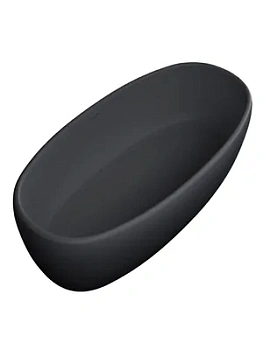 Ванна отдельностоящая Salini LUCE (1690х870х580) иск.камень, S-Stone, черный матовый 100121MF