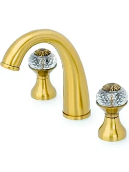 Смеситель Boheme 317-FL для раковины, на 3 отверстия, двухзахватный, бронза