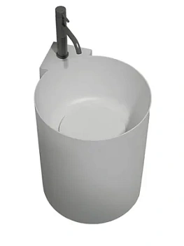 Раковина подвесная ABBER (422х422х500) искусственный камень, белый матовый AS2625