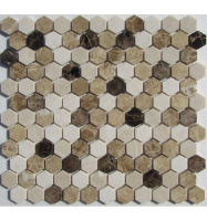 Hexagon Mix Emperador 29.5X28